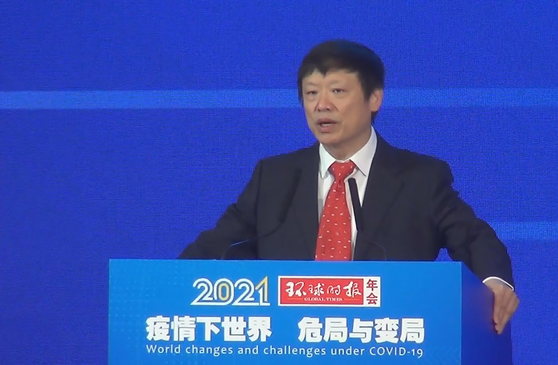 環球時報前總編輯胡錫進。(資料照片/CNA)