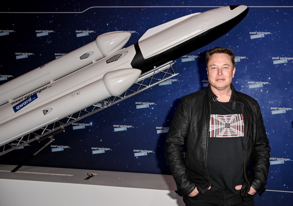 美國太空探索科技公司(SpaceX)創辦人馬斯克(Elon Musk)。 (AFP)