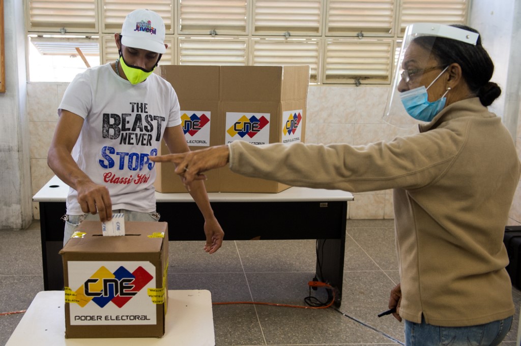 委內瑞拉6日舉行國民會議大選。 (AFP)