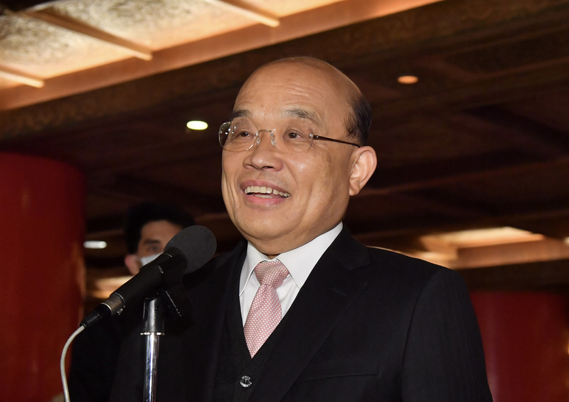 行政院長蘇貞昌9日下午出席活動時強調，食安的問題要舉國一致，才不會亂了套。(圖：中央社)
