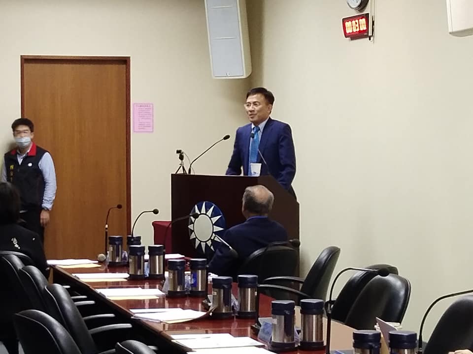 國民黨中常會11日邀請台灣大學新聞研究所前所長彭文正就「新聞自由」發表演講。(王韋婷 攝)