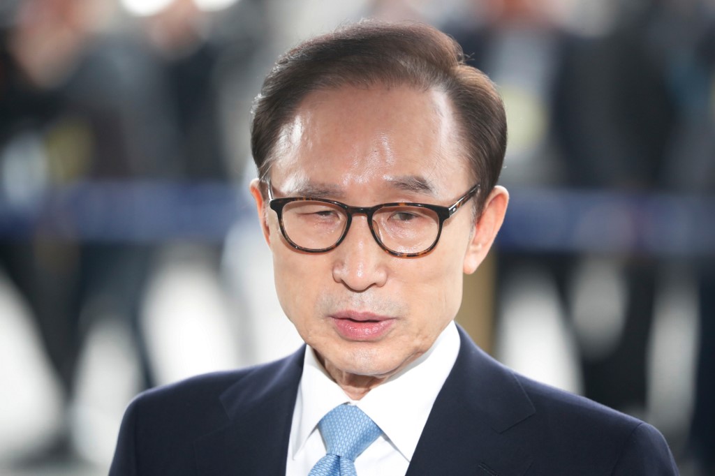 南韓前總統李明博(Lee Myung-bak)。(AFP)