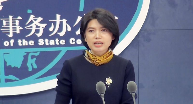 中國大陸國台辦發言人朱鳳蓮。 (圖：中央社檔案照片)