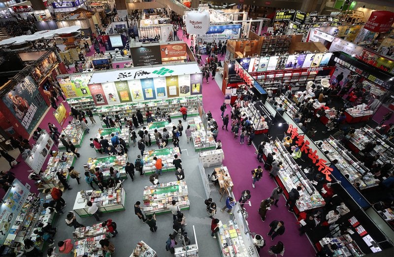 2022台北國際書將於6月2日舉辦，但近期有3成廠商退展。圖為2019台北國際書展。（中央社資料照）