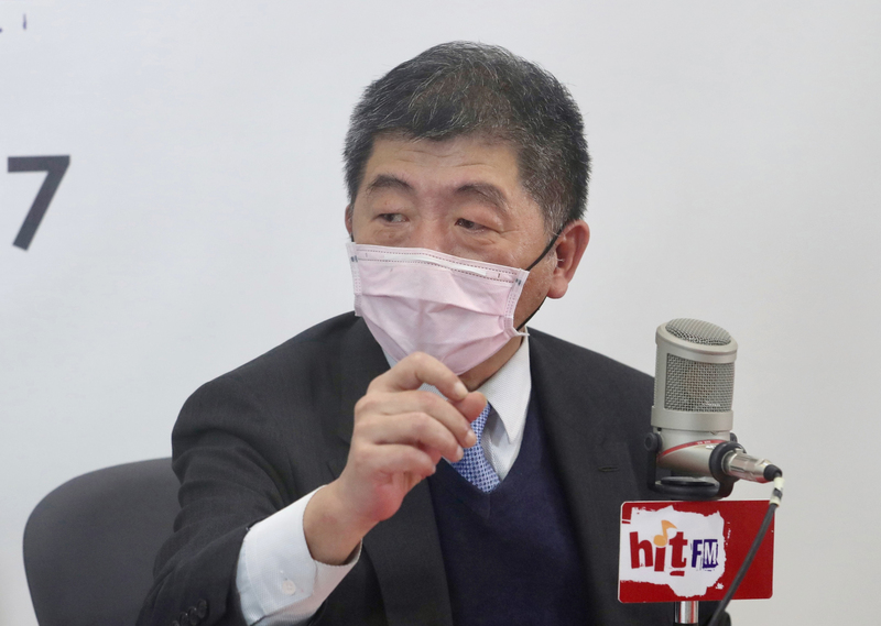 中央流行疫情指揮中心指揮官陳時中（圖）24日在台北接受電台專訪。(圖:中央社)