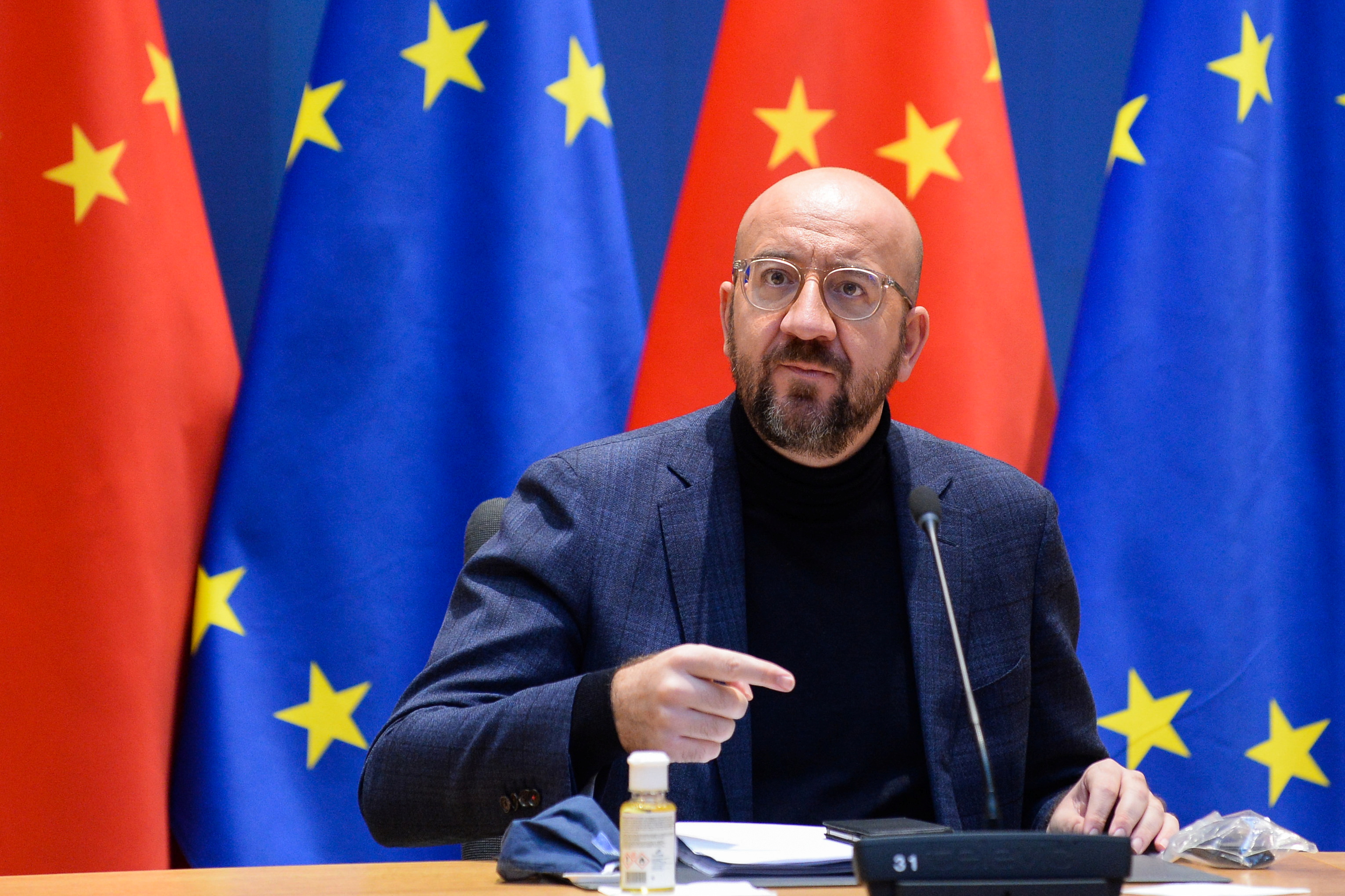 歐洲理事會主席米歇爾(Charles Michel)表示，歐洲將與中國接觸，但需要「重新平衡」這種關係。(路透社/達志影像)