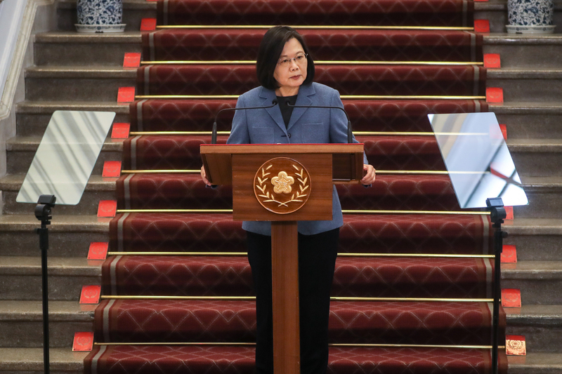政府開放萊豬引發爭議，蔡英文總統1日在新年談話中向國人溫情喊話，盼國人體諒。(圖:中央社)