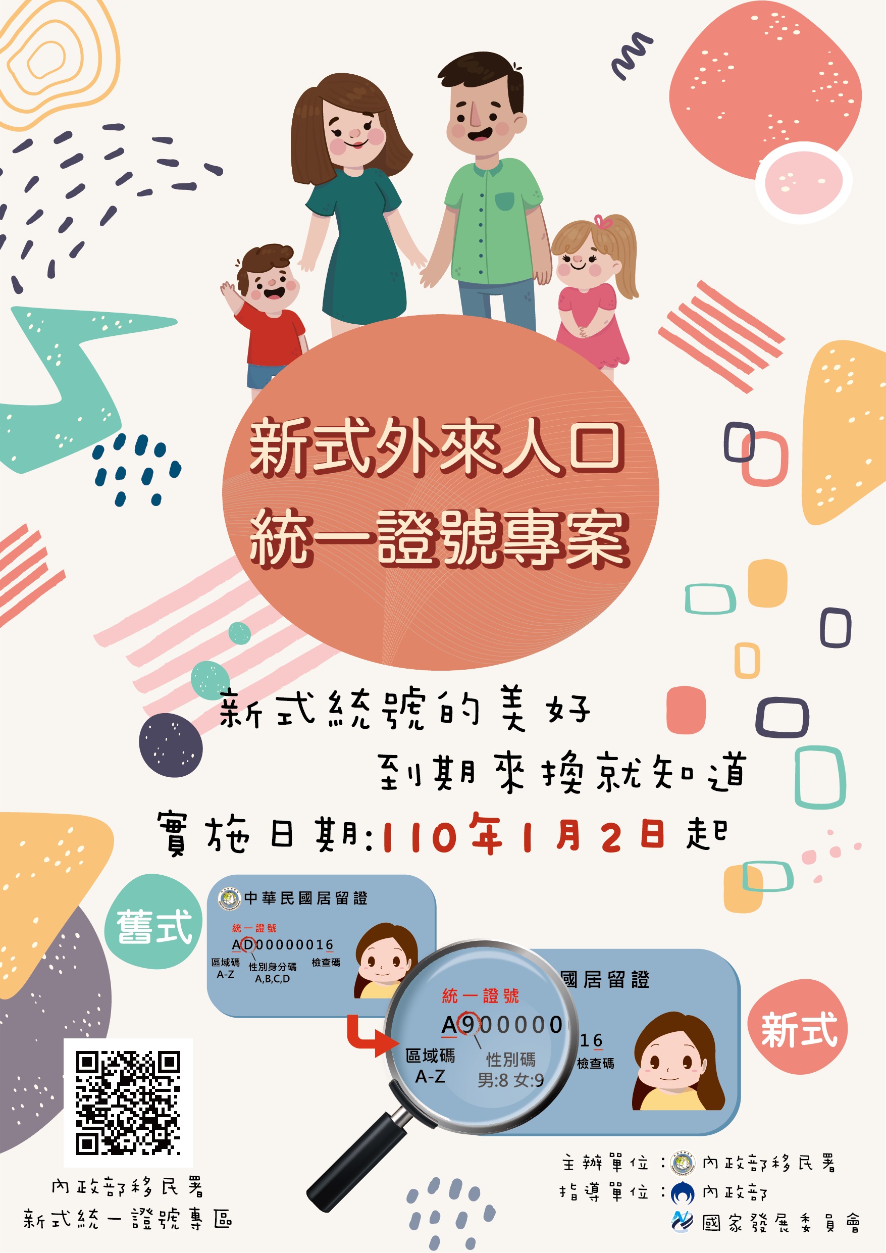 新版外來人口統一證號2日起換發。 (圖:國發會)
