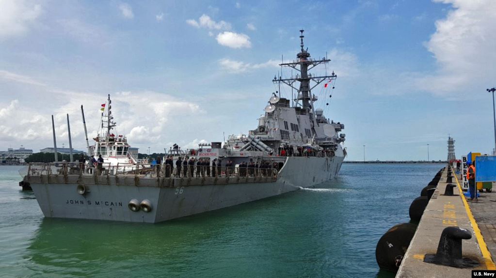 美國海軍導彈驅逐艦麥凱恩號(資料照：取材自U.S.Navy）