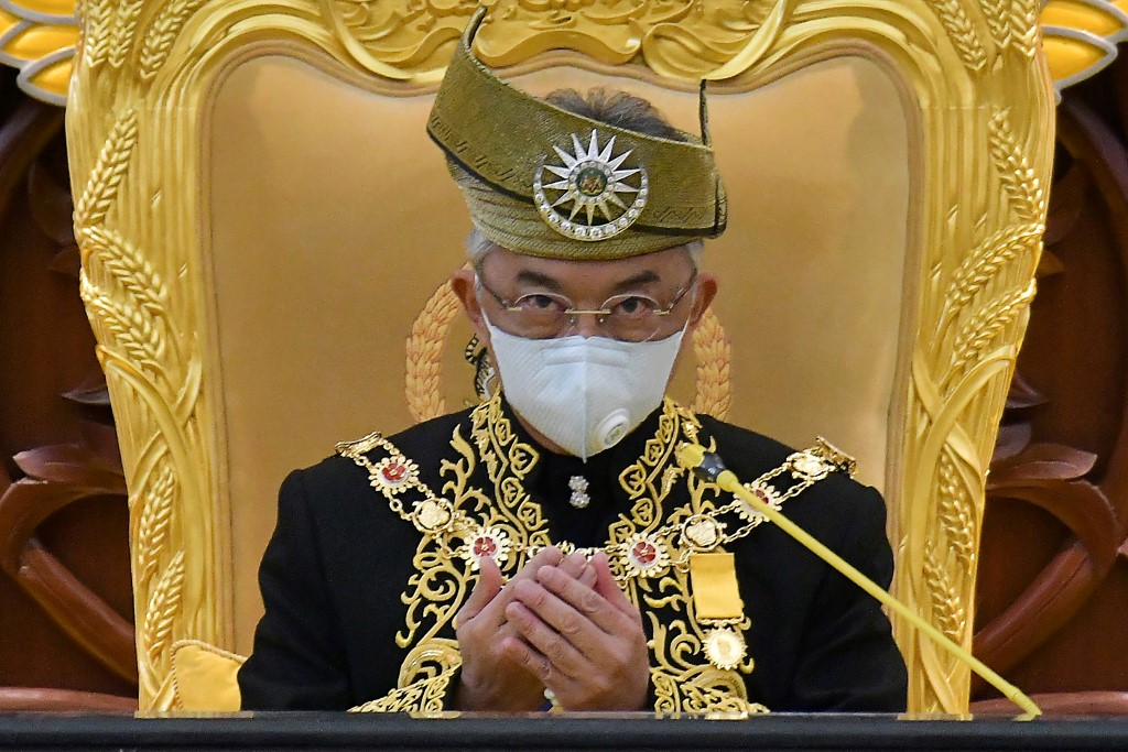馬來西亞國家元首蘇丹阿布都拉(Al-Sultan Abdullah)宣佈全國進入緊急狀態。 (AFP)