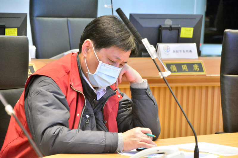 中央警察大學校長陳檡文。圖為他109年參加防疫會議畫面。 (圖：中央社)