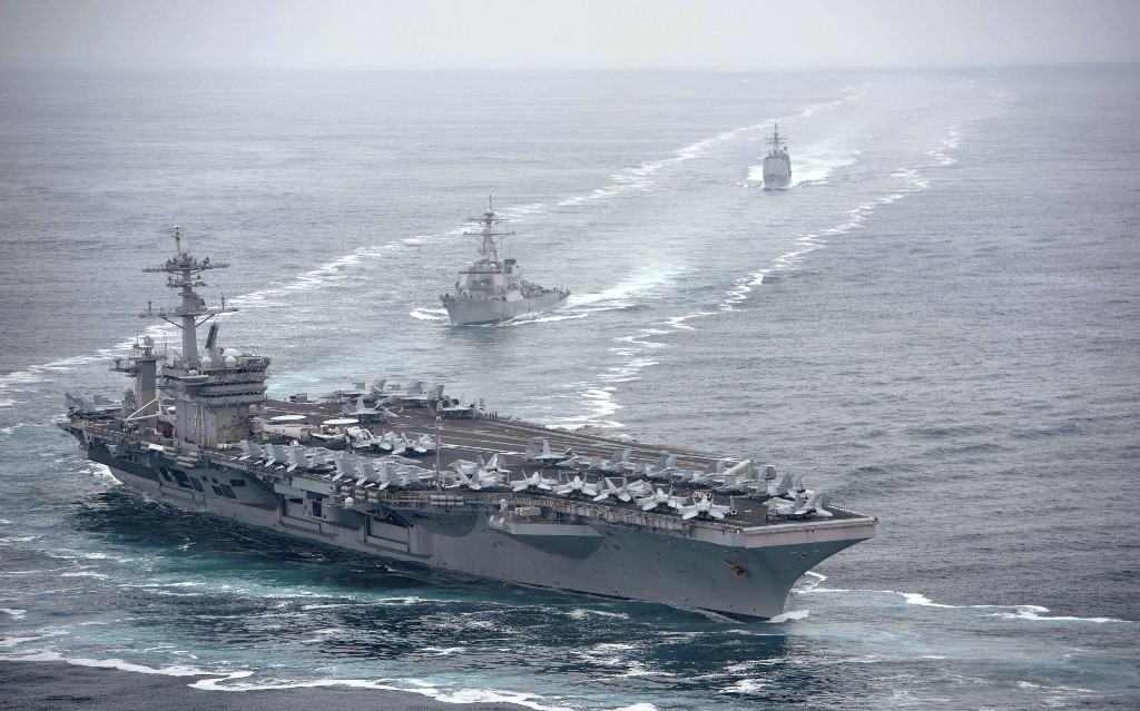 美國航空母艦「羅斯福號」(USS Theodore Roosevelt，CVN 71) (AFP)