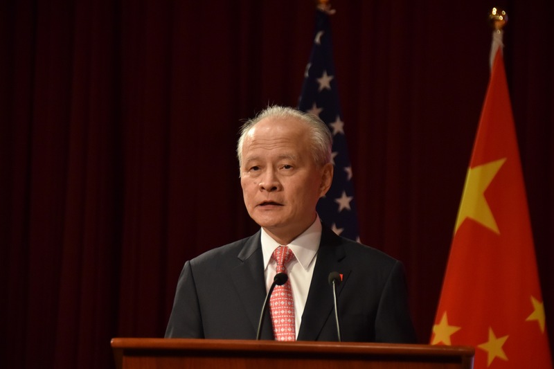 中國駐美大使崔天凱（圖）指出，中美之間只有「合作」這項唯一正確的選擇，美國應該要以理性與誠意面對中國。（中新社提供） (圖：中央社)
