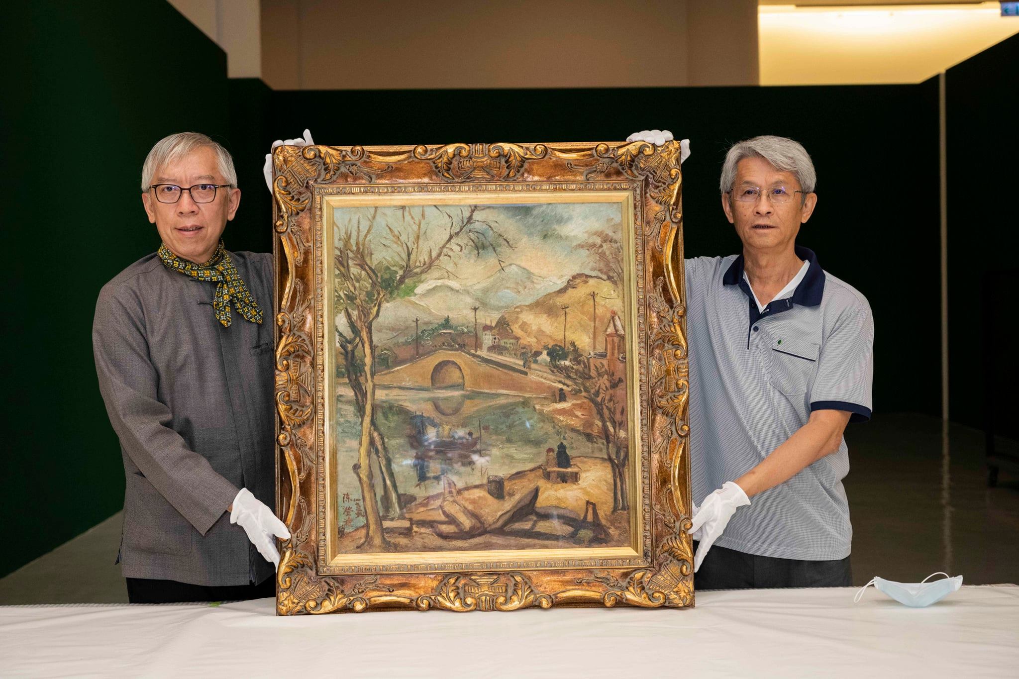 國美館「經典再現－台府展現存作品特展」，重現當年台、府展風華，其中陳澄波1929年一幅「西湖斷橋殘雪」油畫作品，更有一段傳奇故事。(國美館提供)