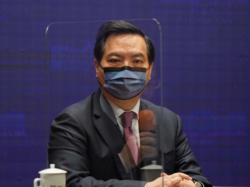 行政院發言人羅秉成。 (圖：中央社)