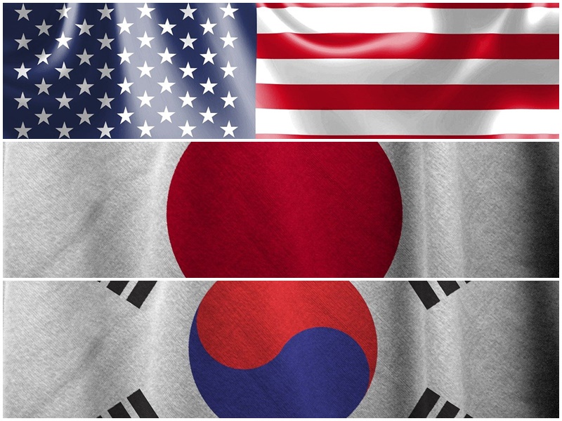 為因應北韓核子飛彈威脅，南韓海軍表示，美國、南韓和日本今天(16日)舉行了一場聯合海上飛彈防禦演習。(合成圖)