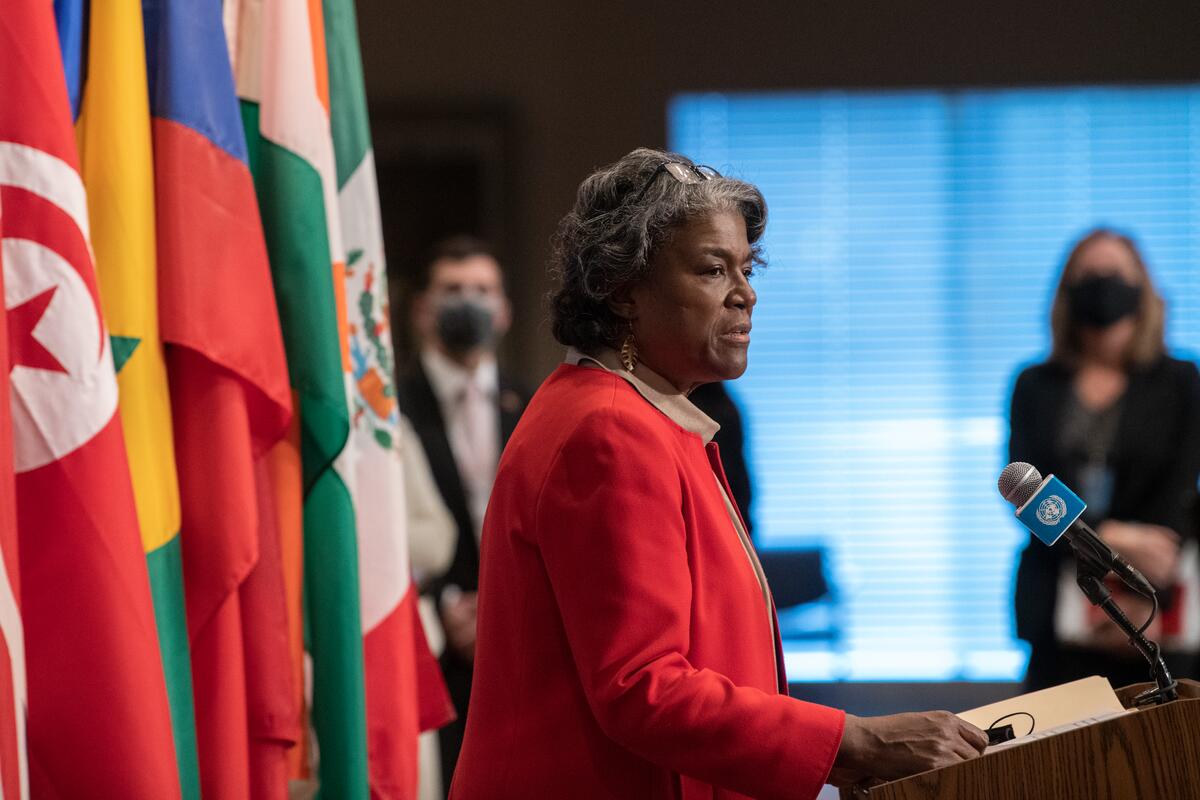 美國駐聯合國大使湯瑪斯-葛林斐德(Linda Thomas-Greenfield)。(UN Photo/Mark Garten)