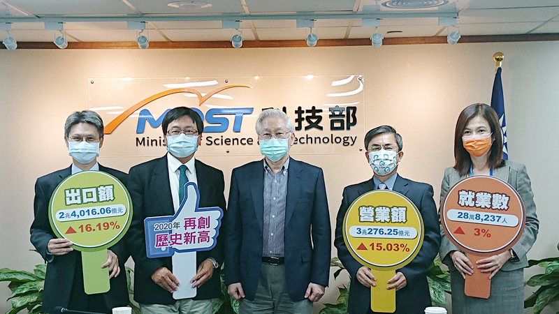科技部3日召開「科學園區2020年營運」記者會，去年營業額首度突破3兆元。 (圖：中央社)