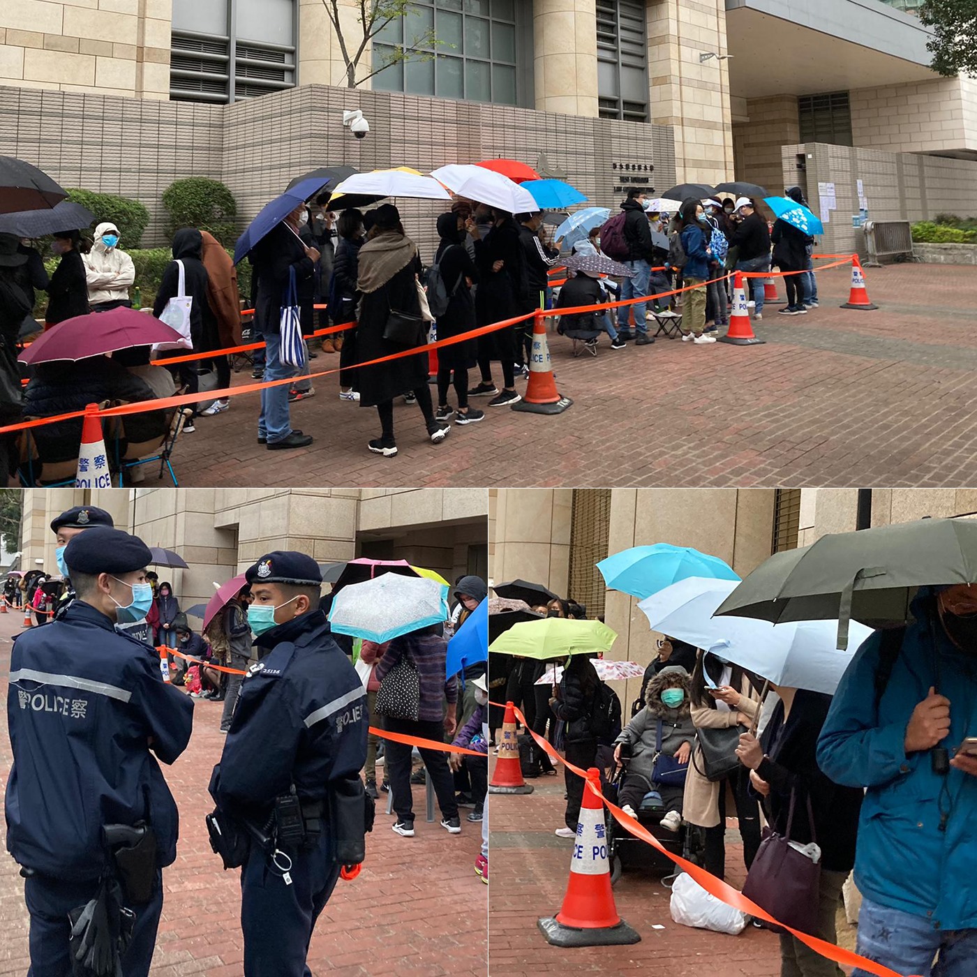 香港泛民47人連續第四天受審，香港市民排隊等候登記旁聽。(立場新聞提供)