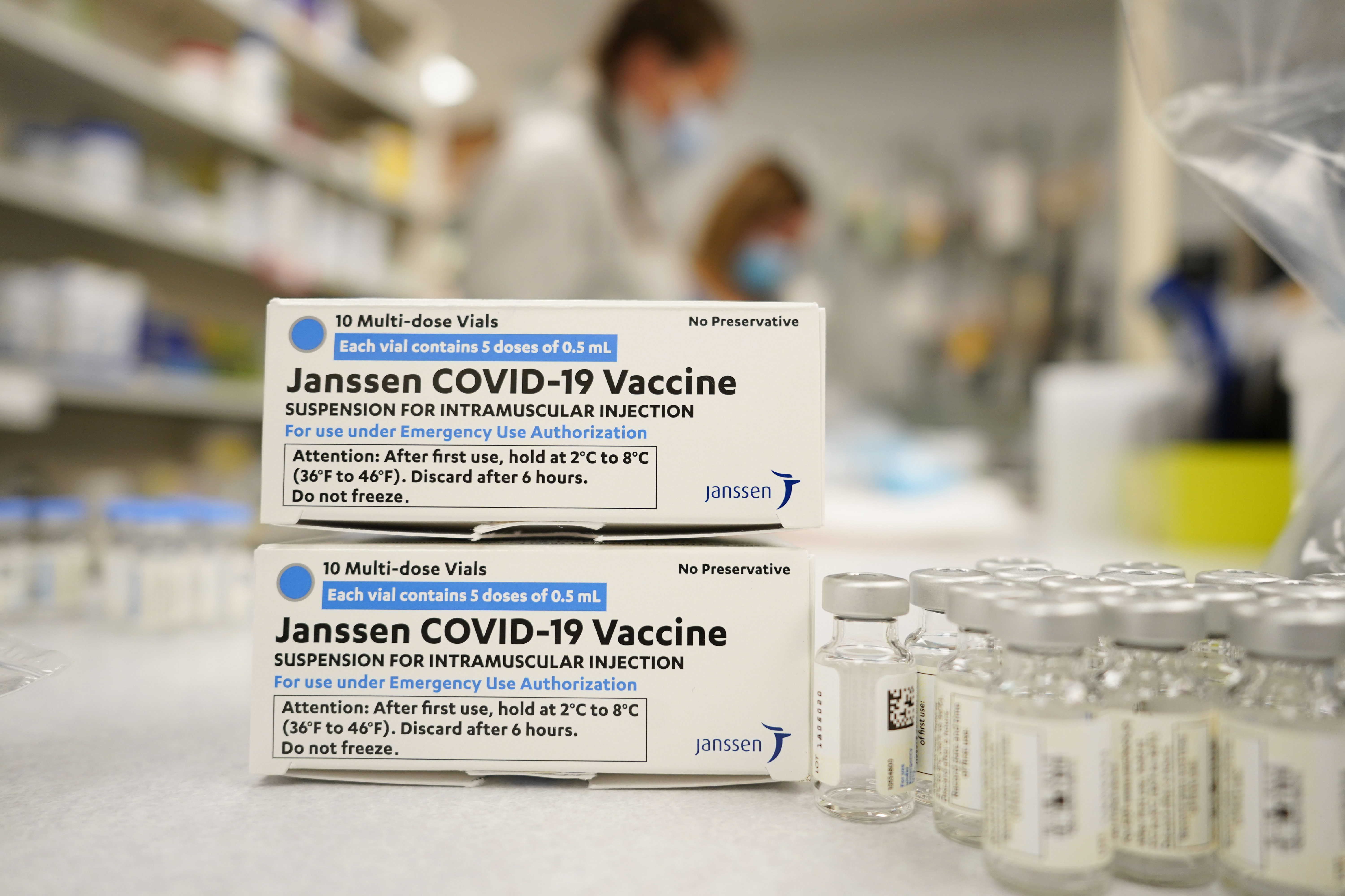 佛光山所屬的國際佛光會提議進口最多50萬劑嬌生公司COVID-19疫苗，但嬌生回應，只與政府機構協商。(AP/達志影像)