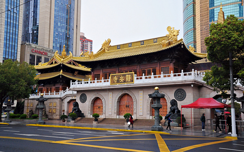 上海靜安寺。 (圖：中央社檔案照片)