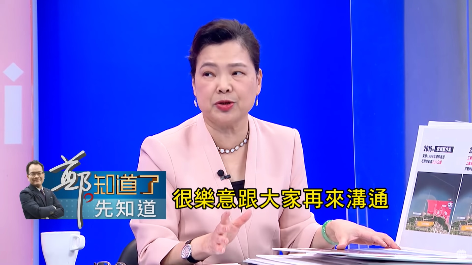 經濟部長王美花在政論節目中表示，三接議題樂意與環團溝通。 (圖:翻攝三立電視)