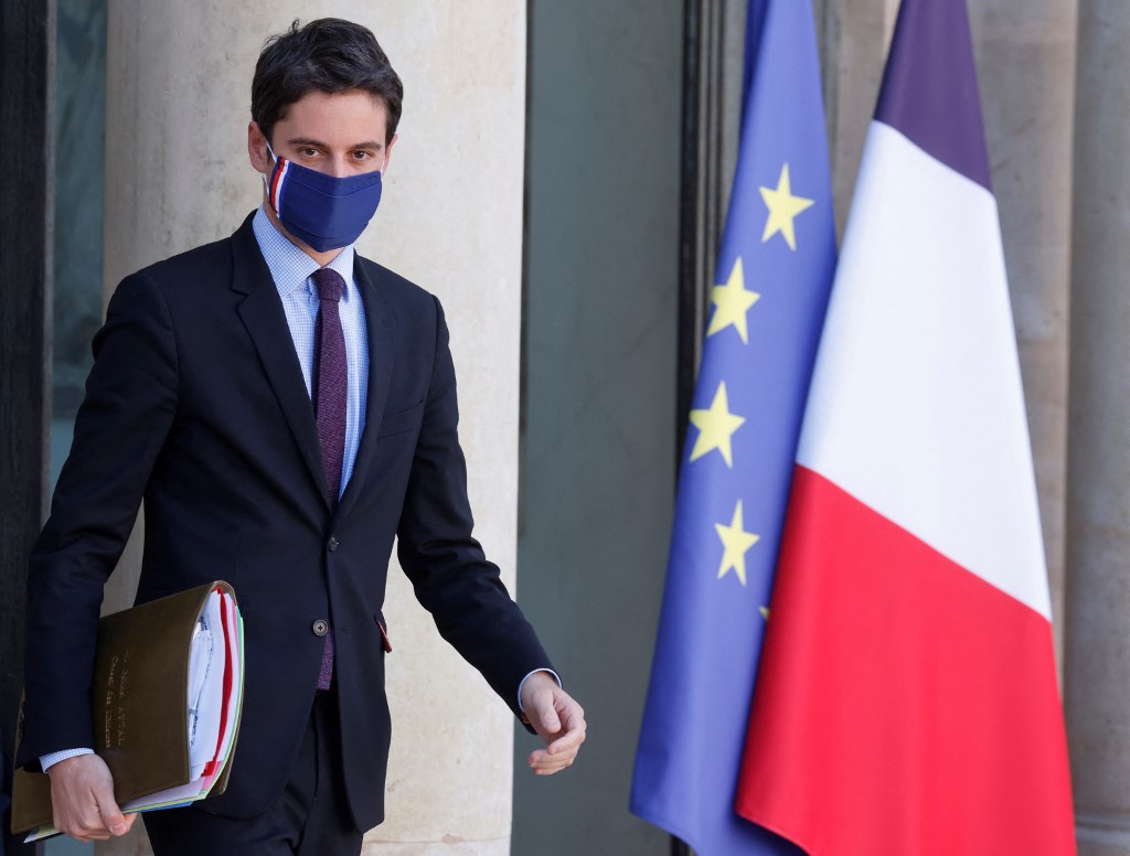 法國政府發言人阿塔爾(Gabriel Attal)。(AFP)