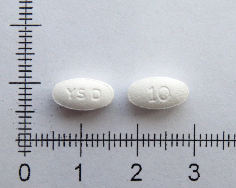 食藥署近日接獲優生製藥通報指出，該藥廠旗下降血脂藥「雅脂妥膜衣錠10毫克」（圖）使用的印度原料藥，在他國製成藥品後出現不純物超標，決定預防性回收效期內約200萬顆藥品並停售。（食藥署提供） (圖：中央社)