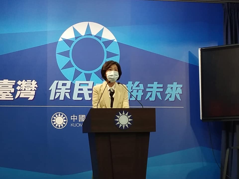 國民黨文傳會主委王育敏。（王韋婷攝）