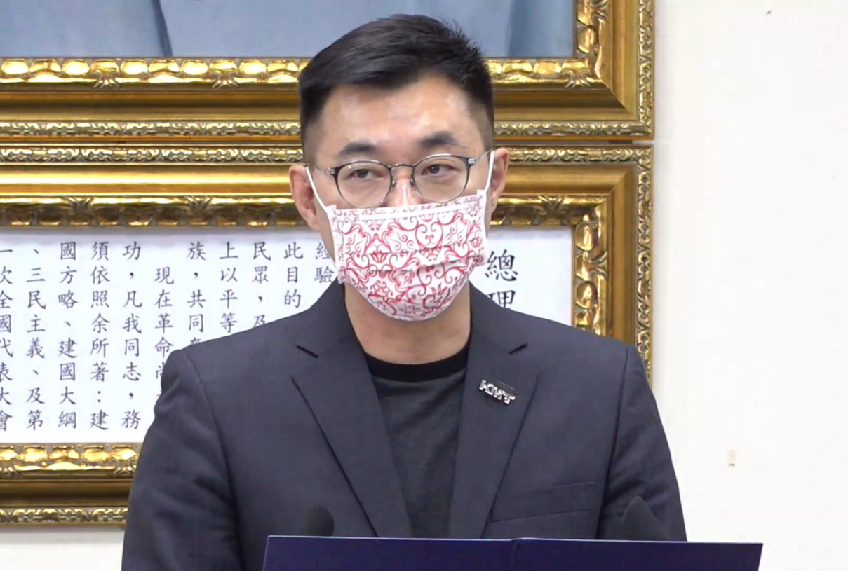國民黨主席江啟臣5日在國民黨中常會表示，不良分子對公權力直接、惡劣的挑釁，衝擊警界形象，對社會治安負面影響深遠。他表示，我們不能坐視不管，更要聲援警察，幫基層員警加油。(圖擷自國民黨臉書)