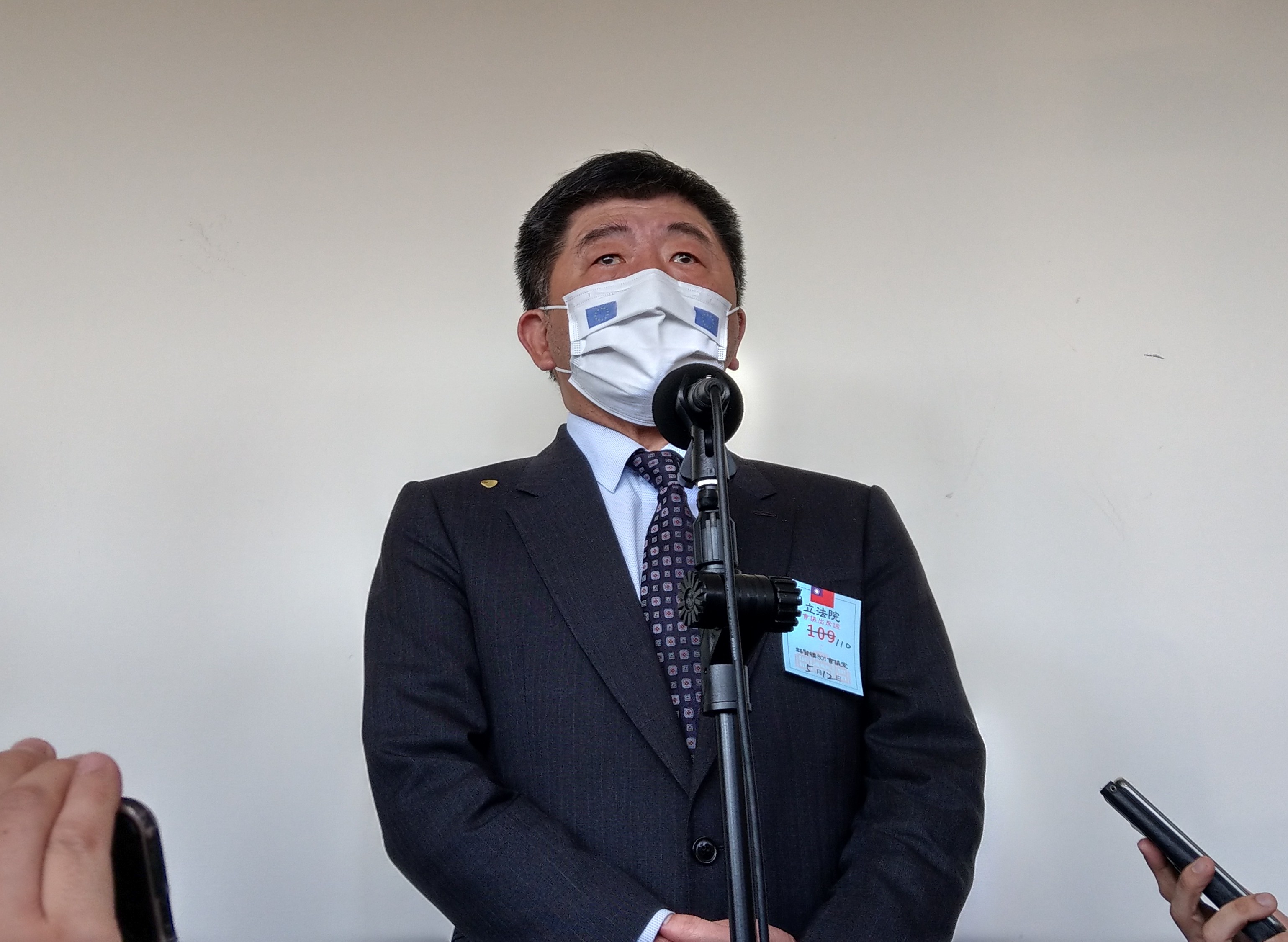 陳時中12日表示，疫情已進入非常嚴峻階段，不只兩條隱形傳播鏈。(劉品希 攝)