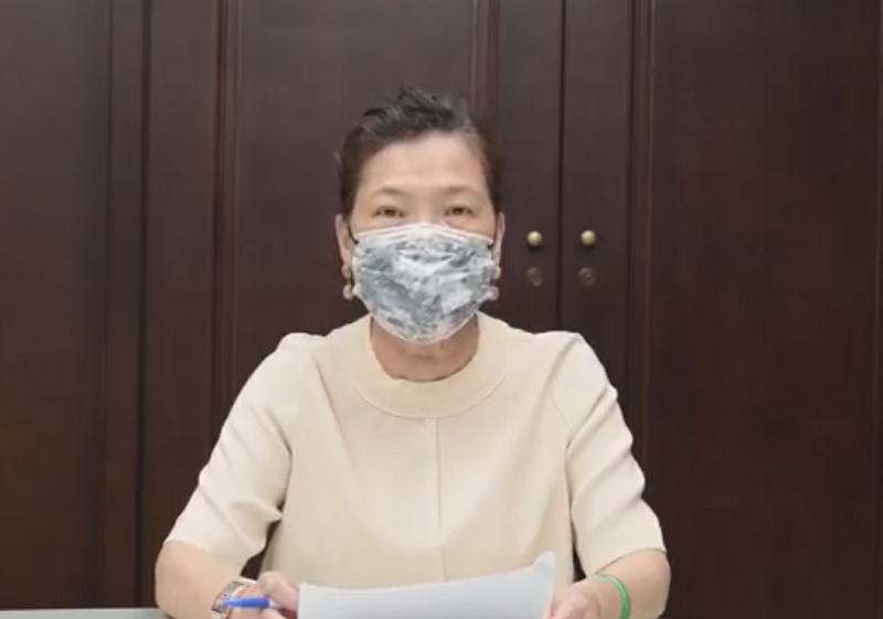 經濟部長王美花呼籲民眾晚間節約用電。(圖擷自經濟部影片)