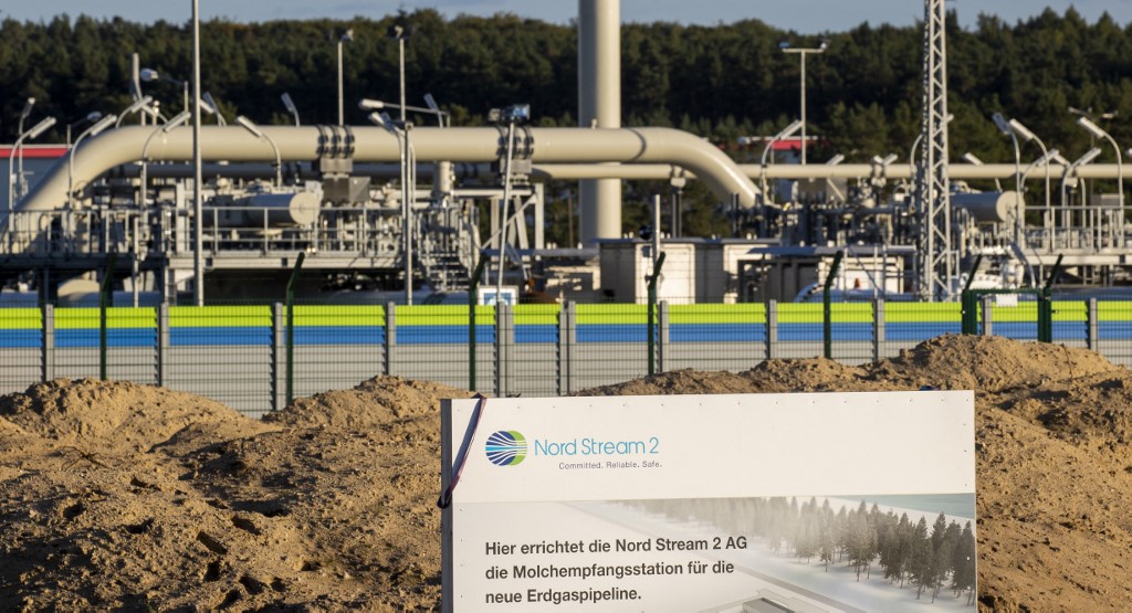 「北溪2號天然氣管線」(Nord Stream 2)。 (AFP)