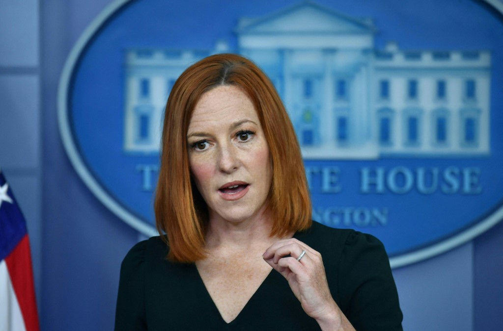 美國白宮發言人莎琪(Jen Psaki) (AFP)