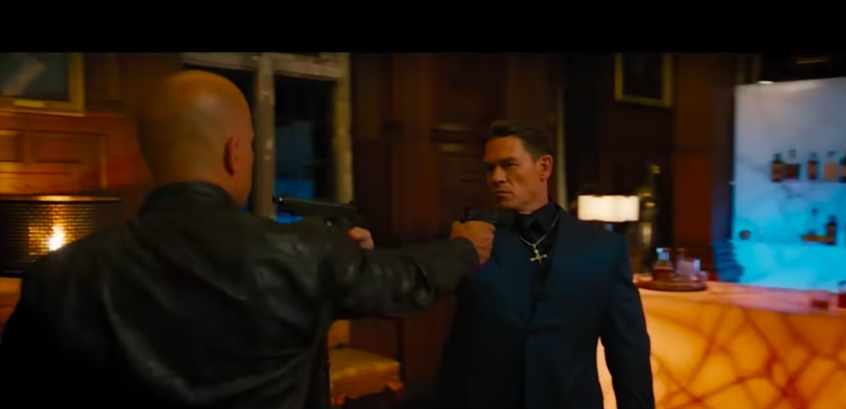 美國好萊塢動作片《玩命關頭9》男星約翰希南(John Cena)因稱台灣為國家而被迫向中國網民道歉。圖取自玩命關頭9預告片片段。