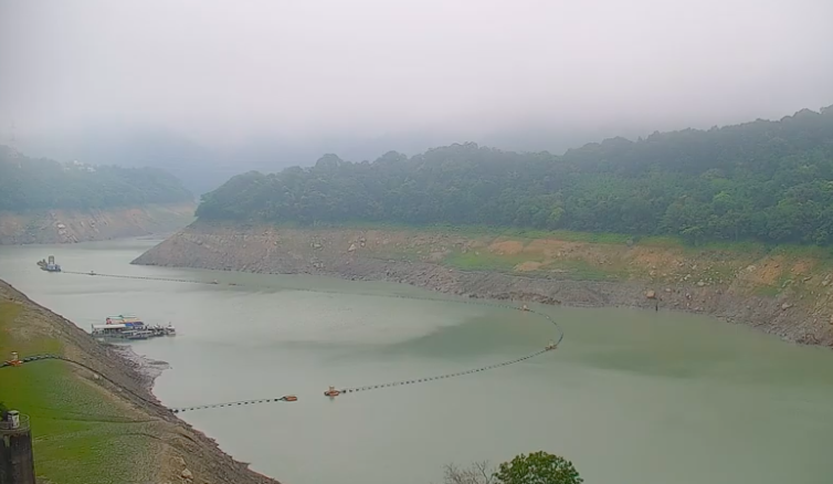 桃園石門水庫5/29上午即時影像。（台灣路況即時影像系統）