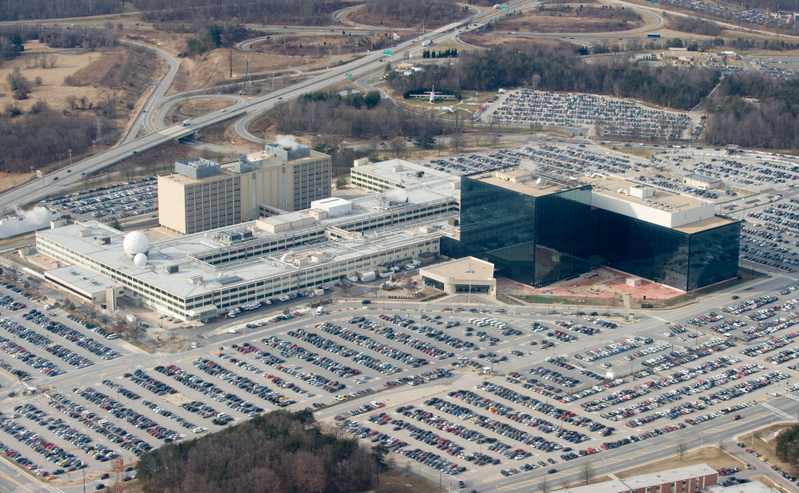 圖為位於馬里蘭州的美國國安局(NSA)空照圖。(AFP)
