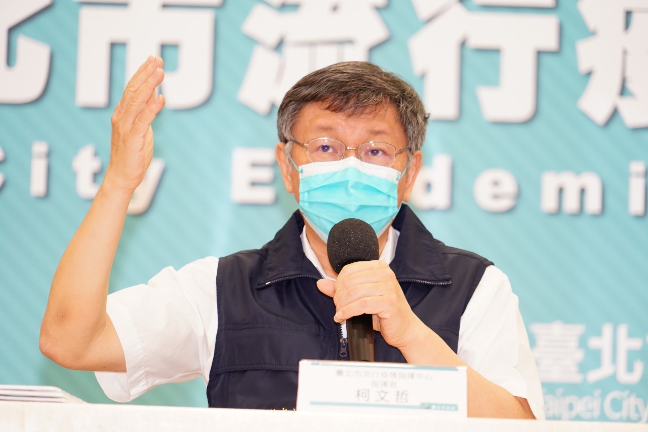 台北市長柯文哲表示，關於疫苗施打順序，北市與中央無意見不同。(北市府提供)