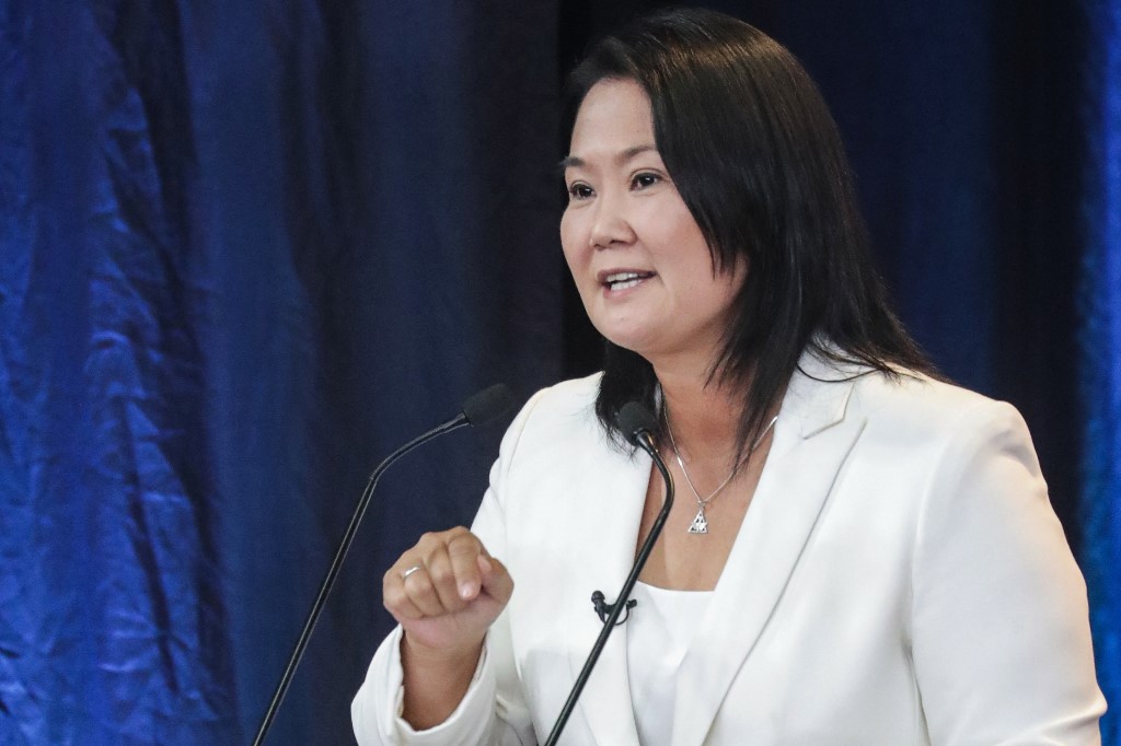 祕魯總統候選人、右翼民粹的藤森惠子(Keiko Fujimori) (AFP)