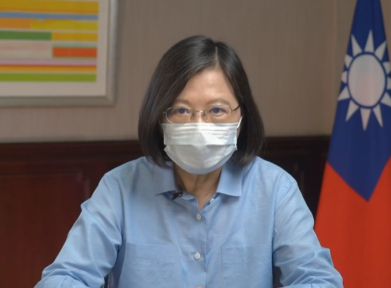 蔡英文總統針對防疫工作發表談話。(圖擷自蔡英文總統臉書)