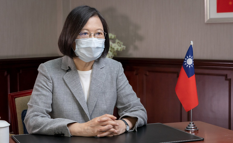 蔡英文總統18日下午在總統府會見鴻海集團創辦人郭台銘及台積電董事長劉德音。(圖：總統府Flickr)