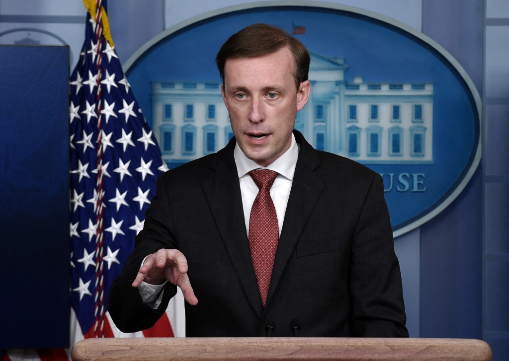 美國白宮國安顧問蘇利文(Jake Sullivan)。(AFP)