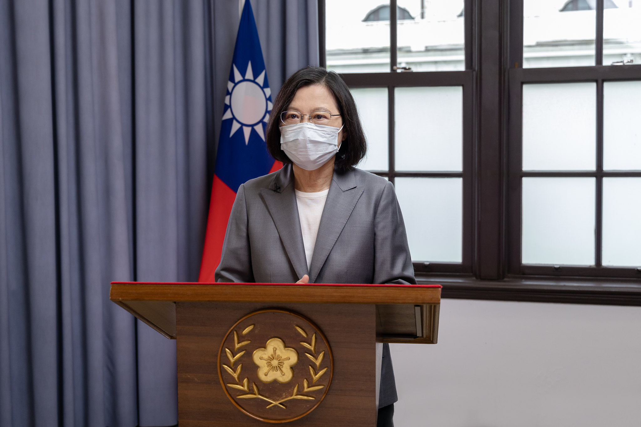 總統蔡英文透過臉書指出，每一位選手都是台灣的驕傲，「代表台灣的這批優異青年，是充滿了運動家的風範。」(資料照/總統府)