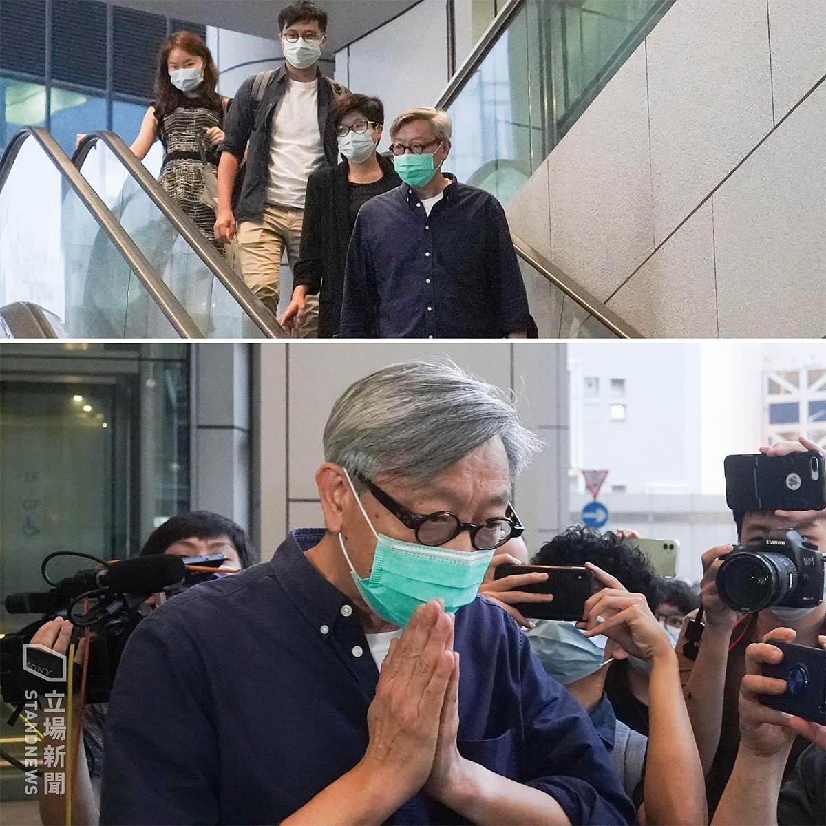 香港蘋果日報前資深編輯馮偉光，在被香港警方拘押2天後，29日獲得交保。(圖:立場新聞推特)