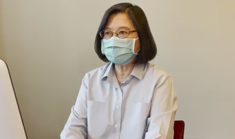 睽違5年的台美TIFA會議30日復談，兼任民進黨主席的蔡英文總統在中執會上表示，這是台美貿易對話的重大進展。(民進黨提供)