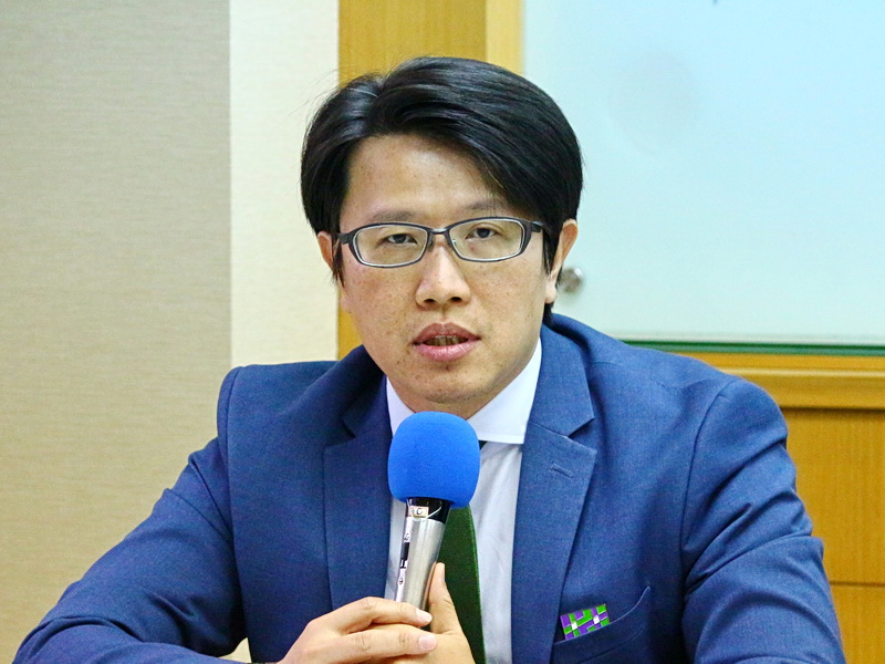 台灣智庫副執行長董思齊表示，目前已產生比較堅實且具體的民主同盟，對中共帶來很大的壓力與挑戰 (央廣檔案/記者王照坤 攝)