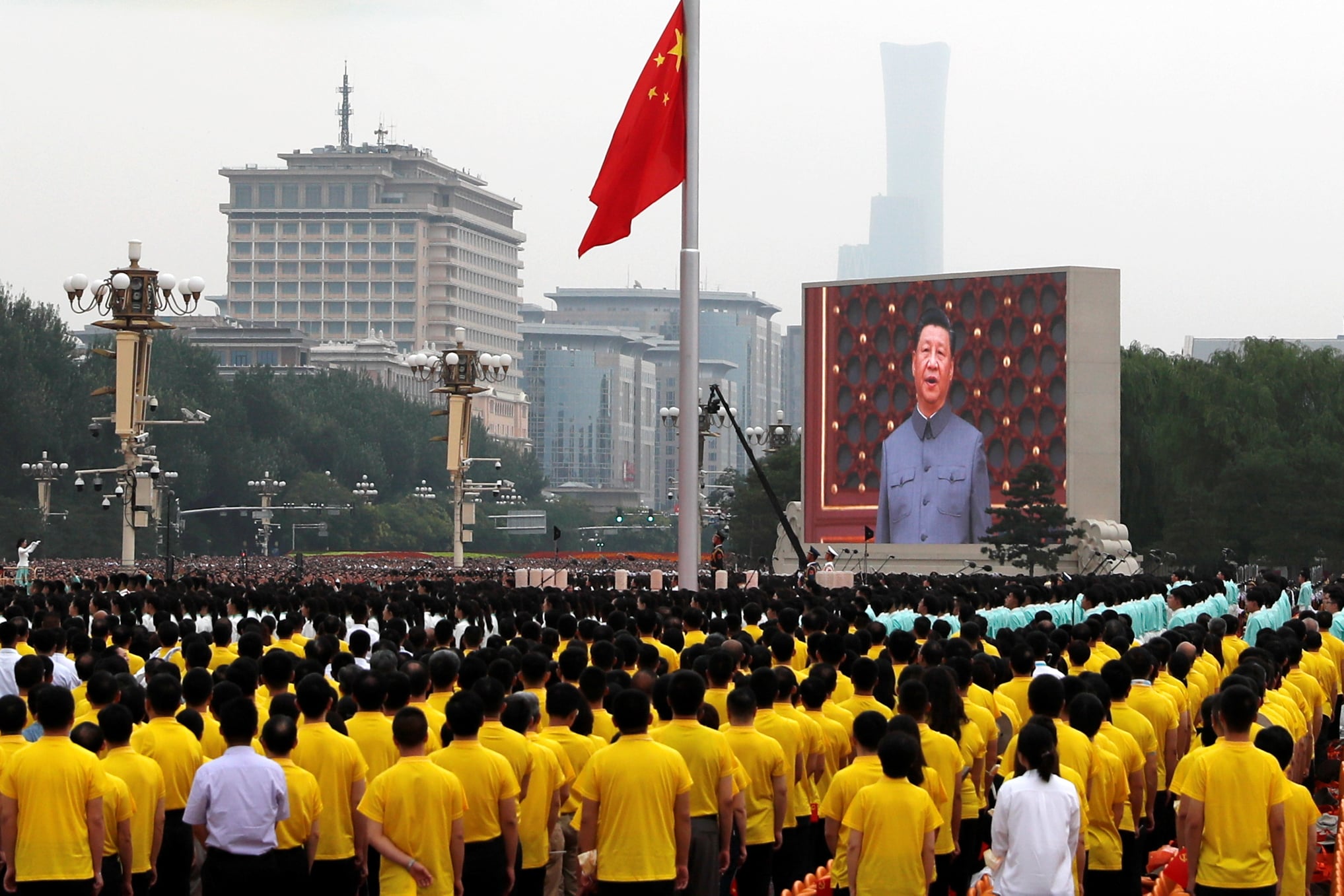 中共總書記習近平1日出席中國共產黨慶祝成立100週年大會。(路透社/達志影像)