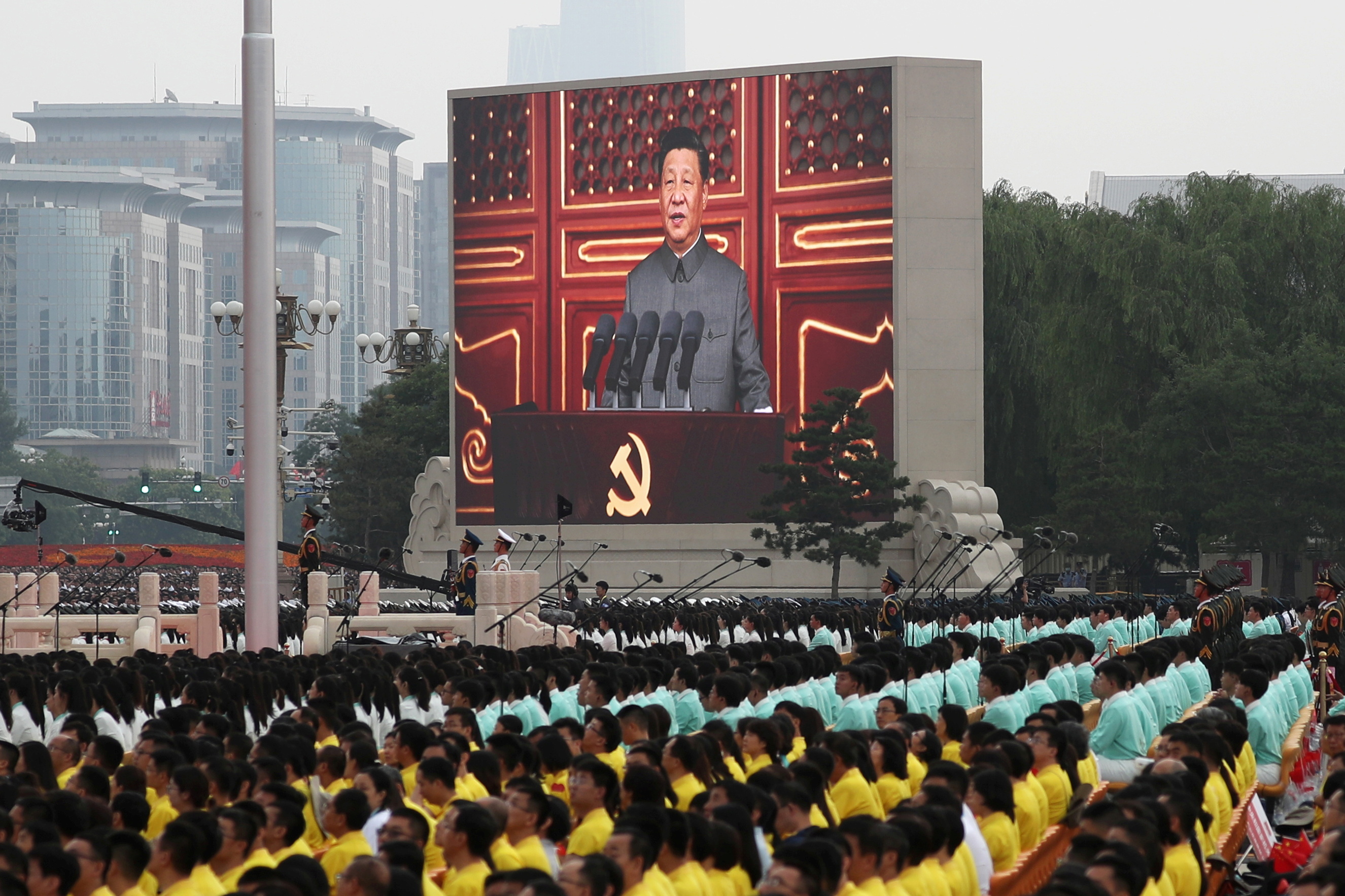 中共總書記習近平1日出席中國共產黨慶祝成立100週年大會。(路透社/達志影像)