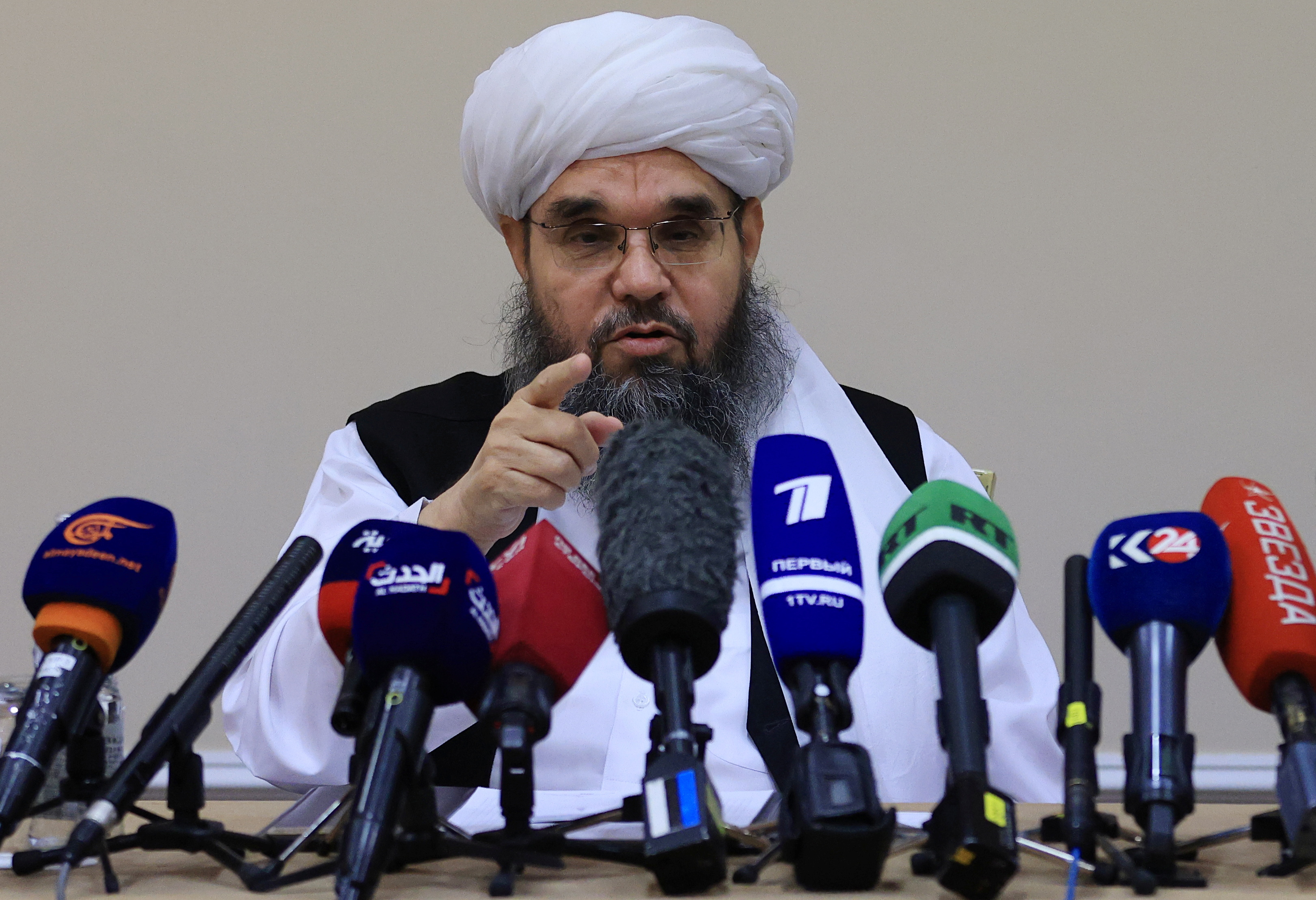 阿富汗民兵組織塔利班(Taliban)的官員德拉瓦(Shahabuddin Delawar)9日在莫斯科表示，塔利班已控制阿富汗85%的領土。(路透社/達志影像)