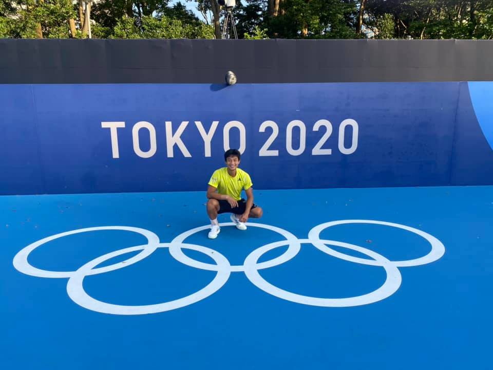 網球好手盧彥勳已經抵達東京，展開東奧賽前的訓練。(擷取自盧彥勳官方臉書)